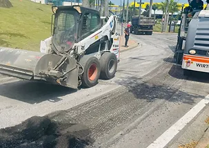 Pavimentação com Fresa de Asfalto